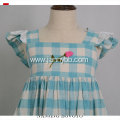 Boutique Girls Cotton Linen Checked Skirt Girl Dress